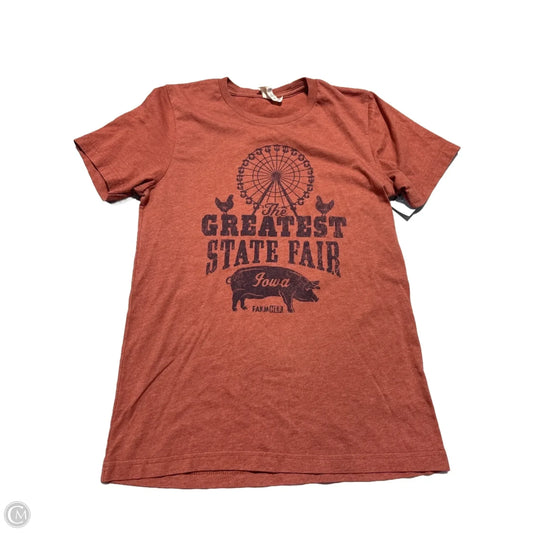 Top Short Sleeve By Bella + Canvas In Red, Size: S