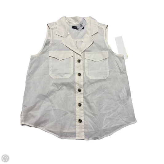 Top Sleeveless By Banana Republic In White, Size: Xs