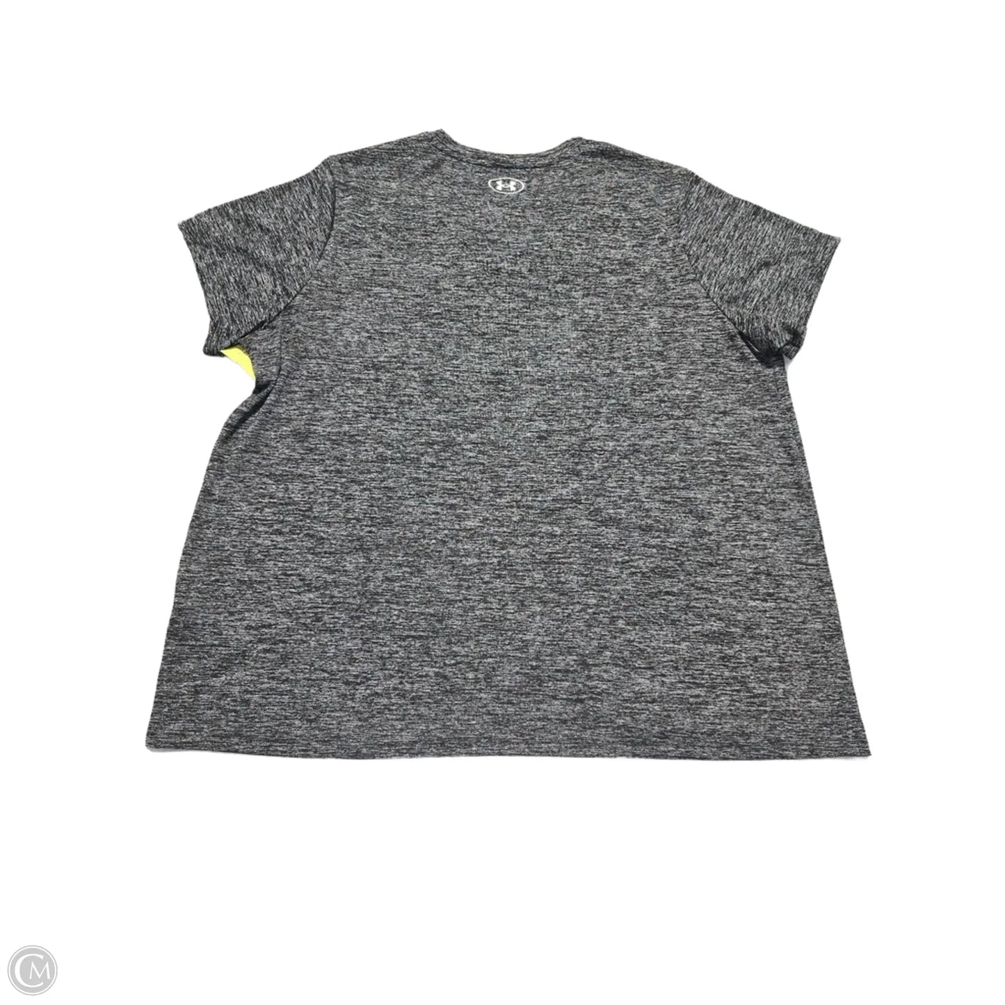 Athletic Top Short Sleeve By Under Armour In Grey, Size: 1x