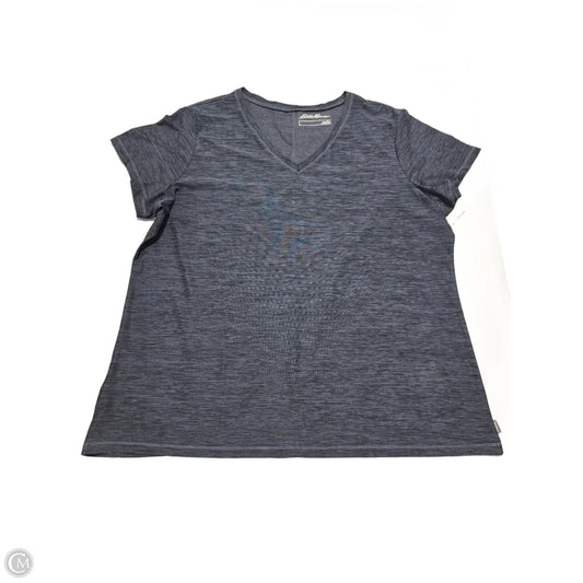 Athletic Top Short Sleeve By Eddie Bauer In Blue, Size: 30