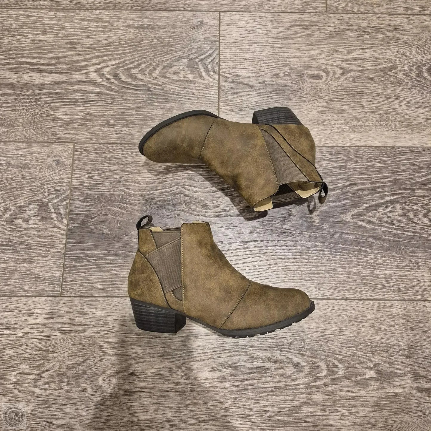 Boots Ankle Heels By Jambu In Brown, Size: 7.5