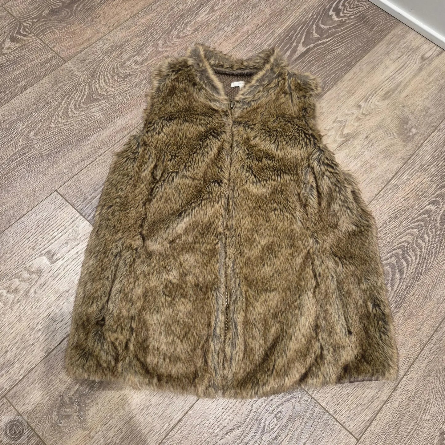 Vest Faux Fur & Sherpa By Maurices In Brown, Size: Xl