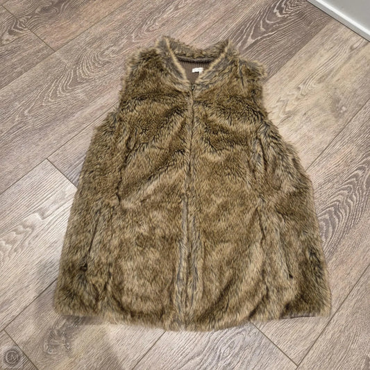 Vest Faux Fur & Sherpa By Maurices In Brown, Size: Xl