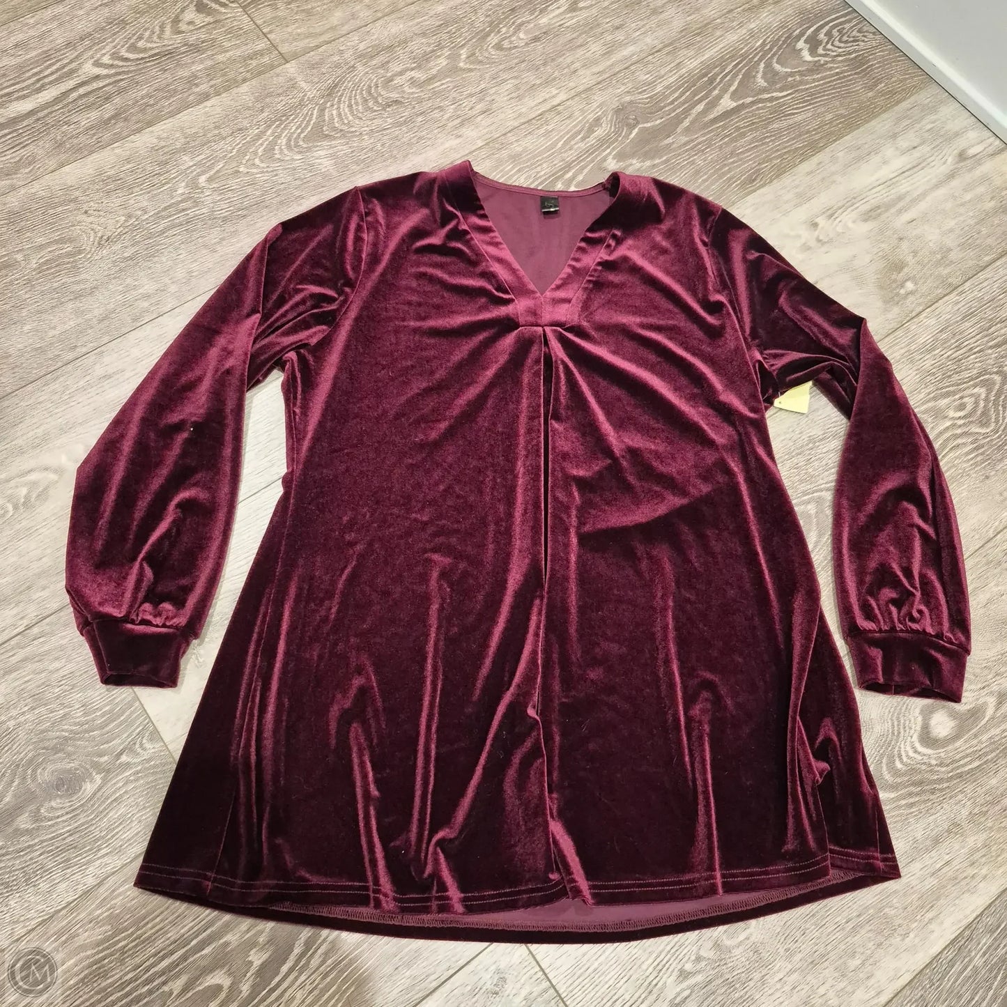 Top Long Sleeve By Cmc In Maroon, Size: Xl