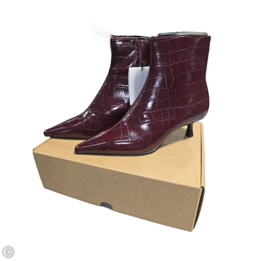 Shoes Heels Stiletto By Mng In Maroon, Size: 6