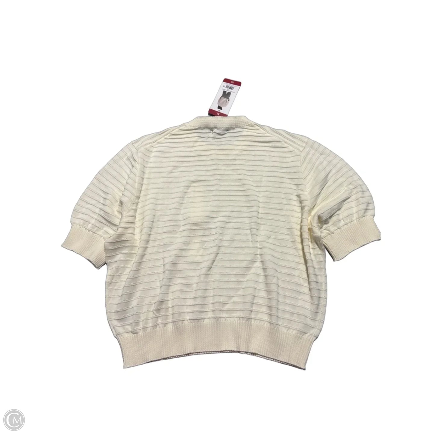 Top Short Sleeve By Cmc In Cream, Size: Xl