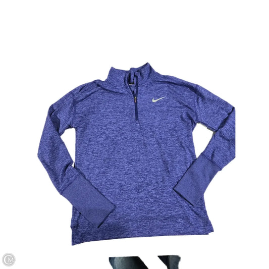 Athletic Top Long Sleeve Collar By Nike In Blue & Purple, Size: Xs