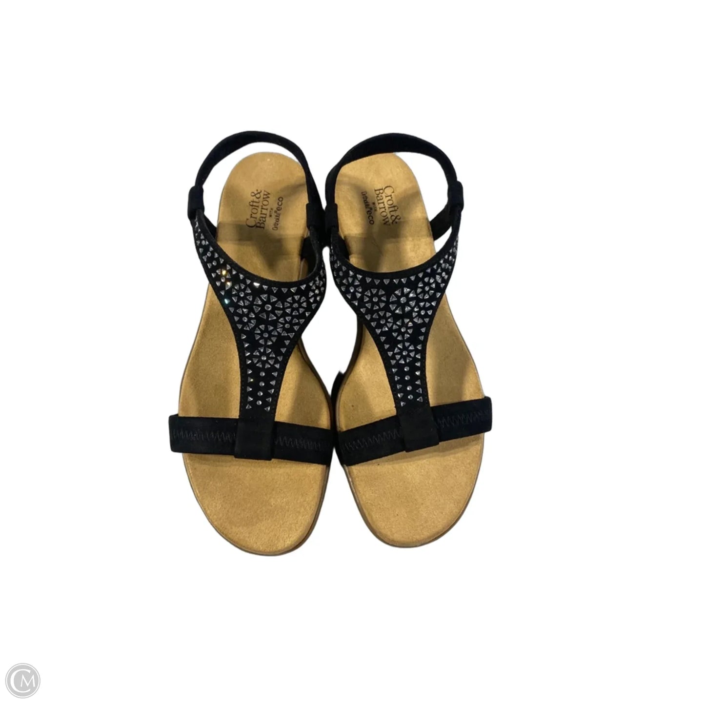 Sandals Flats By Croft And Barrow In Black, Size: 9.5