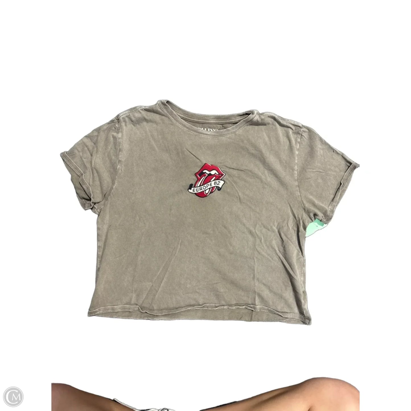 Top Short Sleeve By Lucky Brand In Brown, Size: M