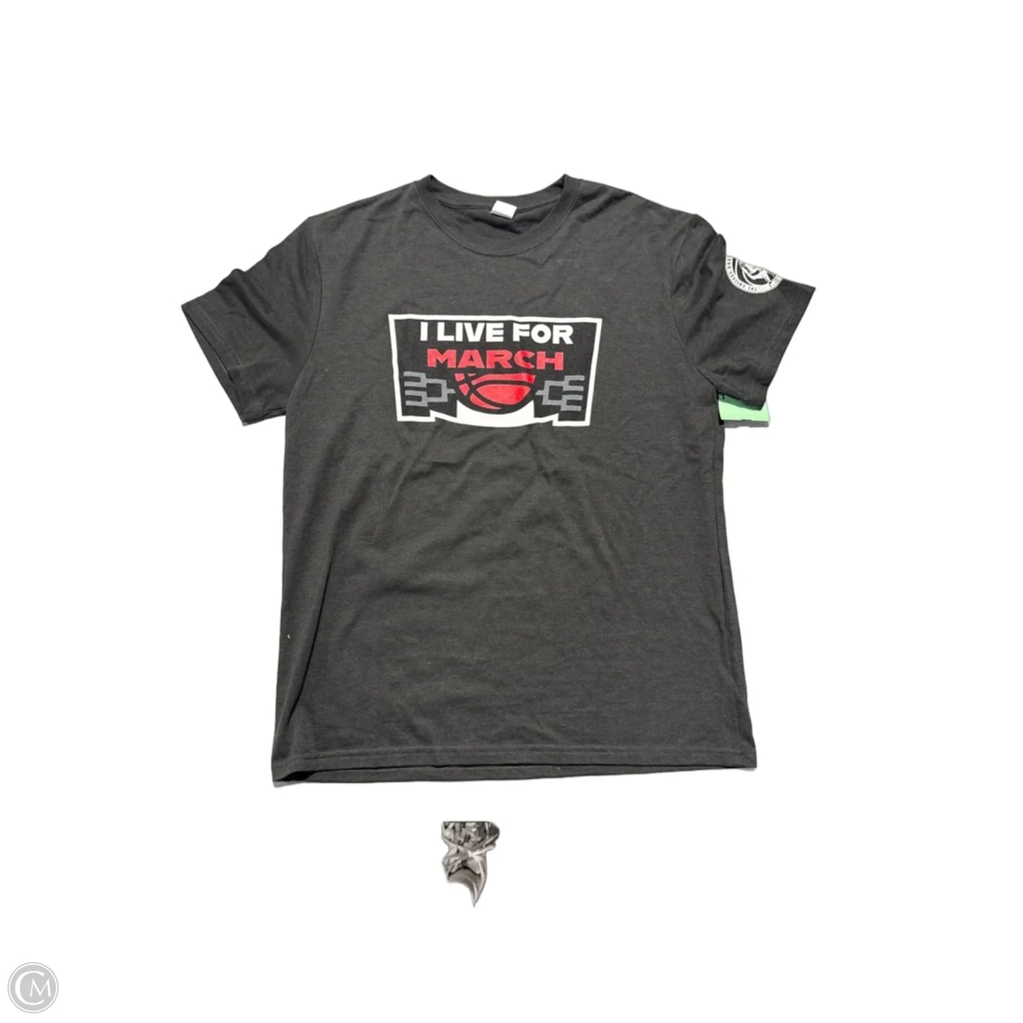 Top Short Sleeve By Cme In Grey, Size: S