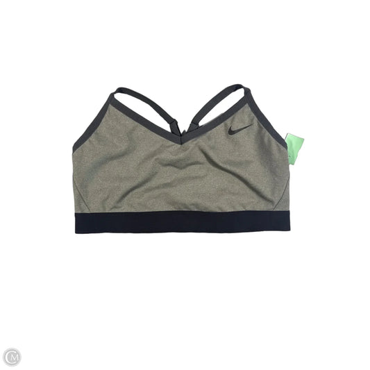 Athletic Bra By Nike In Brown & Grey, Size: 1x