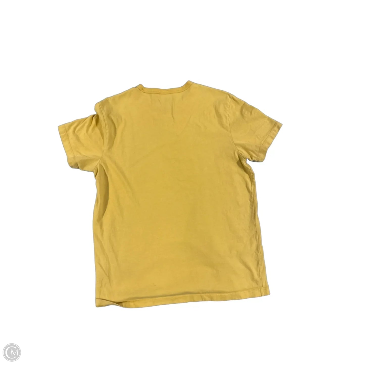 Top Short Sleeve By Cme In Yellow, Size: M
