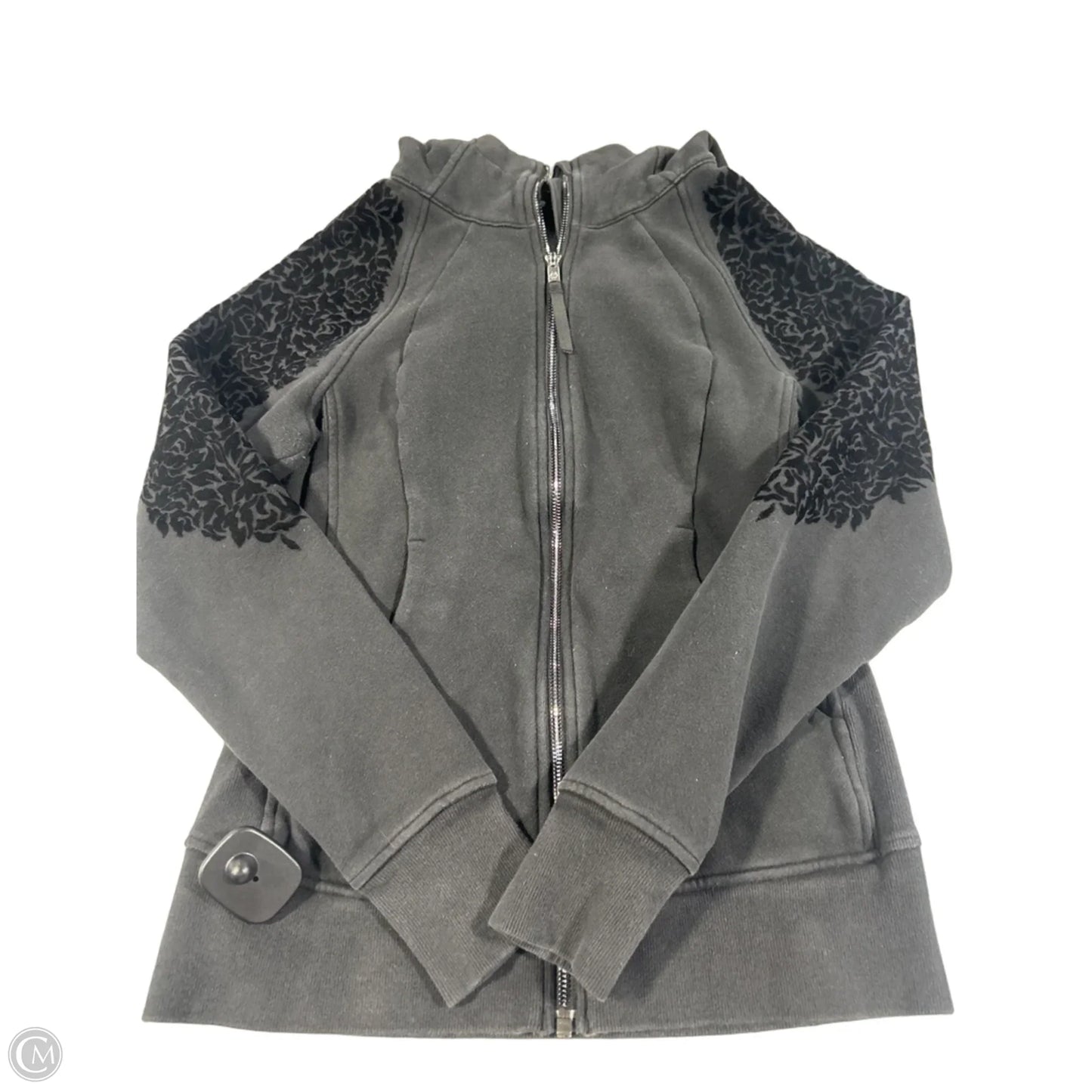 Athletic Jacket By Lululemon In Black, Size: 6
