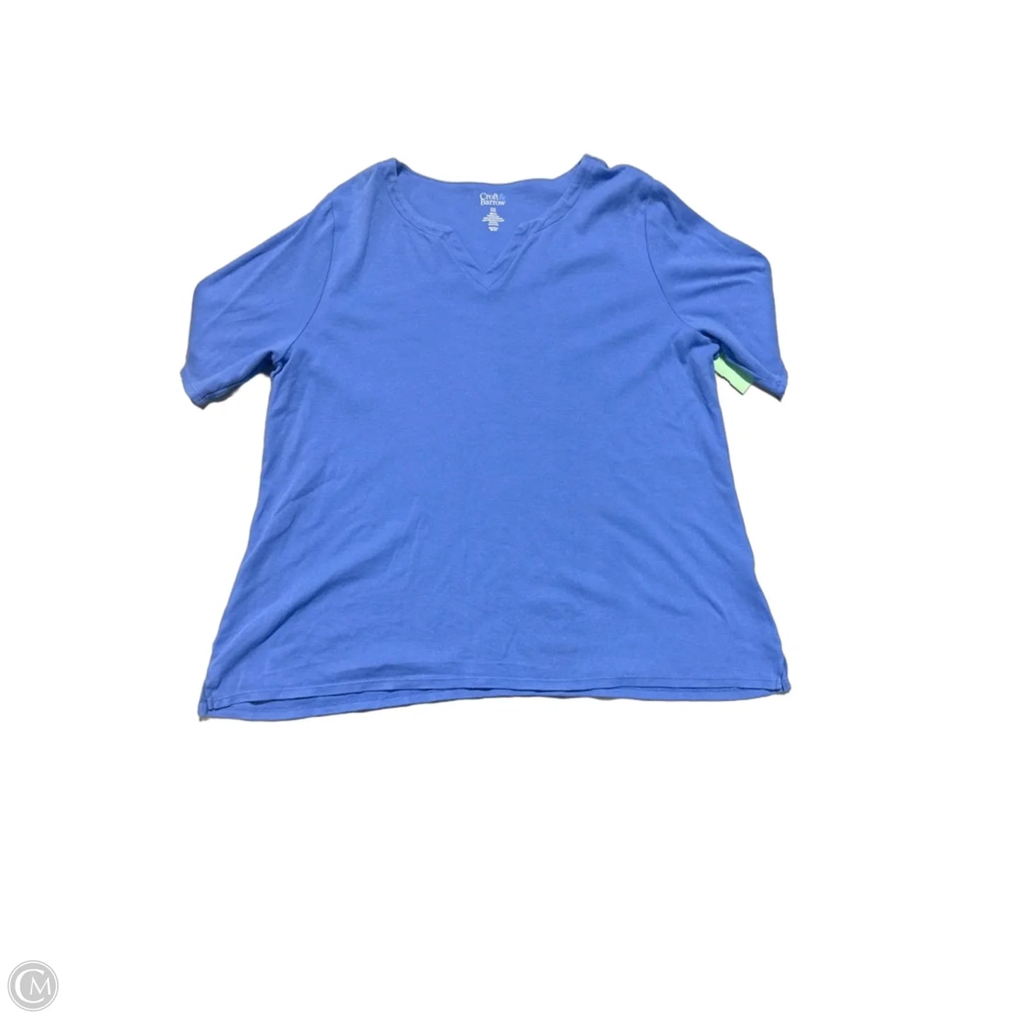 Top Short Sleeve By Croft And Barrow In Blue, Size: Xxl
