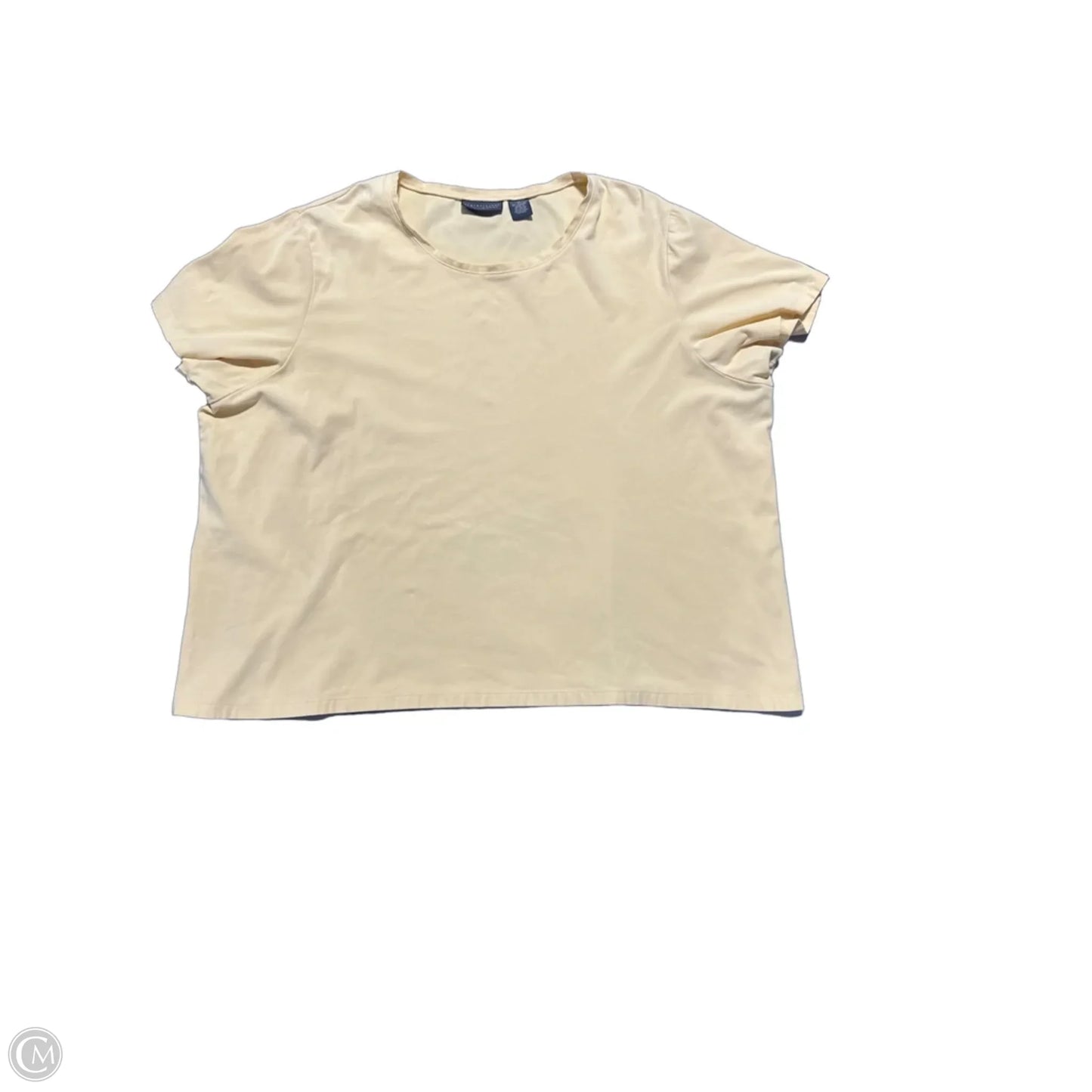 Top Short Sleeve Basic By Relativity In Yellow, Size: 3x
