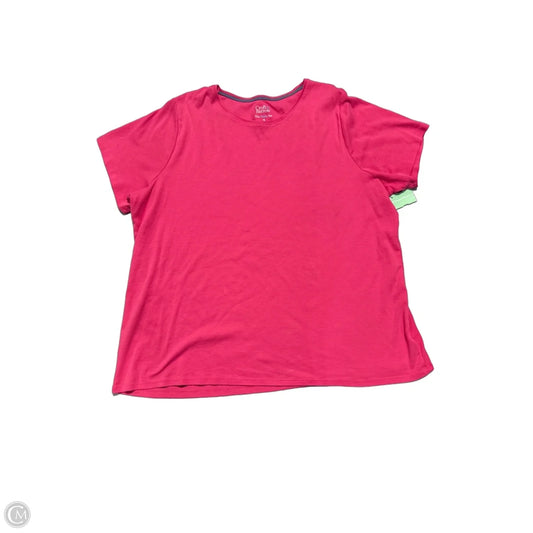 Top Short Sleeve Basic By Croft And Barrow In Pink, Size: 2x