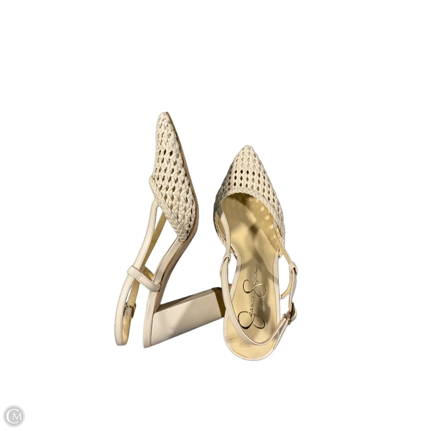 Shoes Heels Block By Jessica Simpson In Cream, Size: 8.5