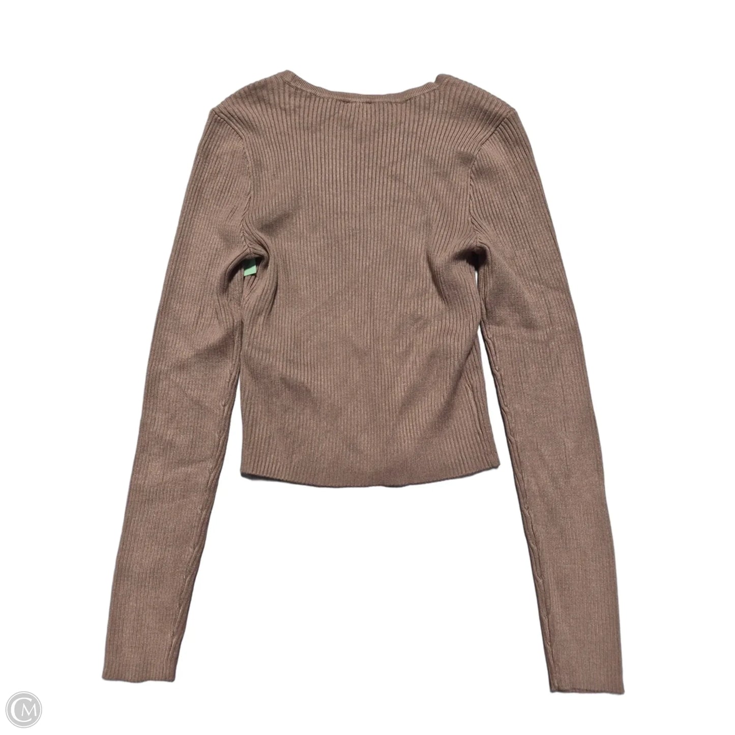 Top Long Sleeve By Abercrombie And Fitch In Brown, Size: M