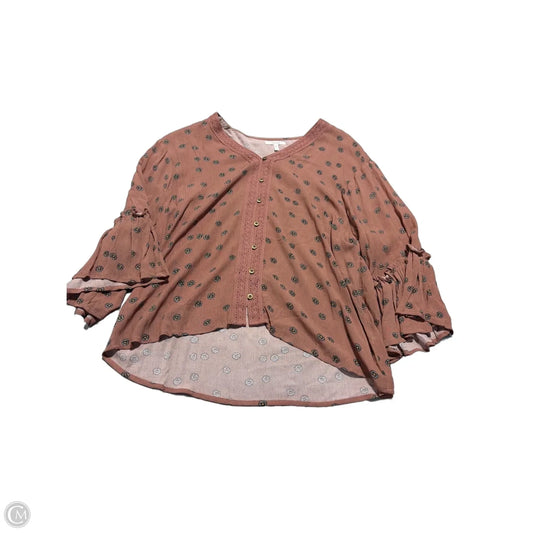 Top 3/4 Sleeve By Maurices In Pink, Size: L