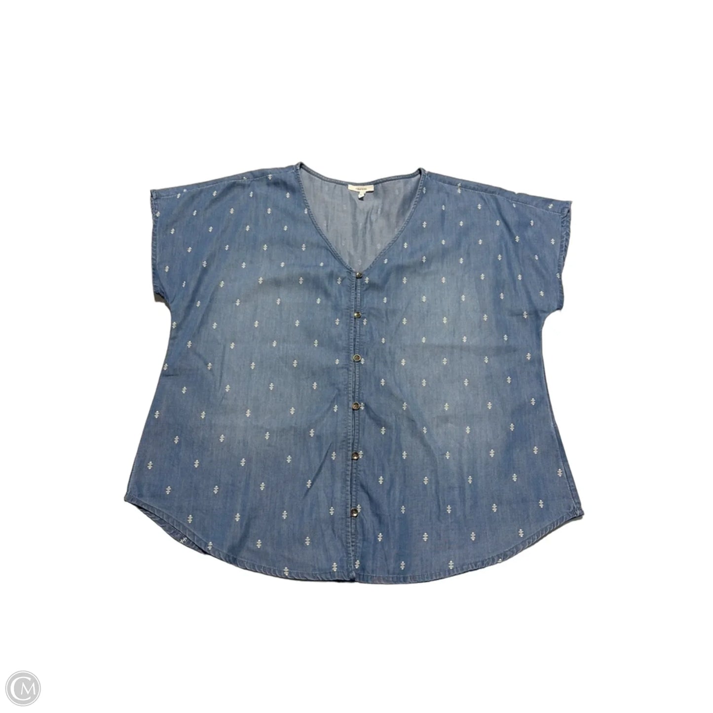 Top Short Sleeve By Maurices In Blue, Size: L