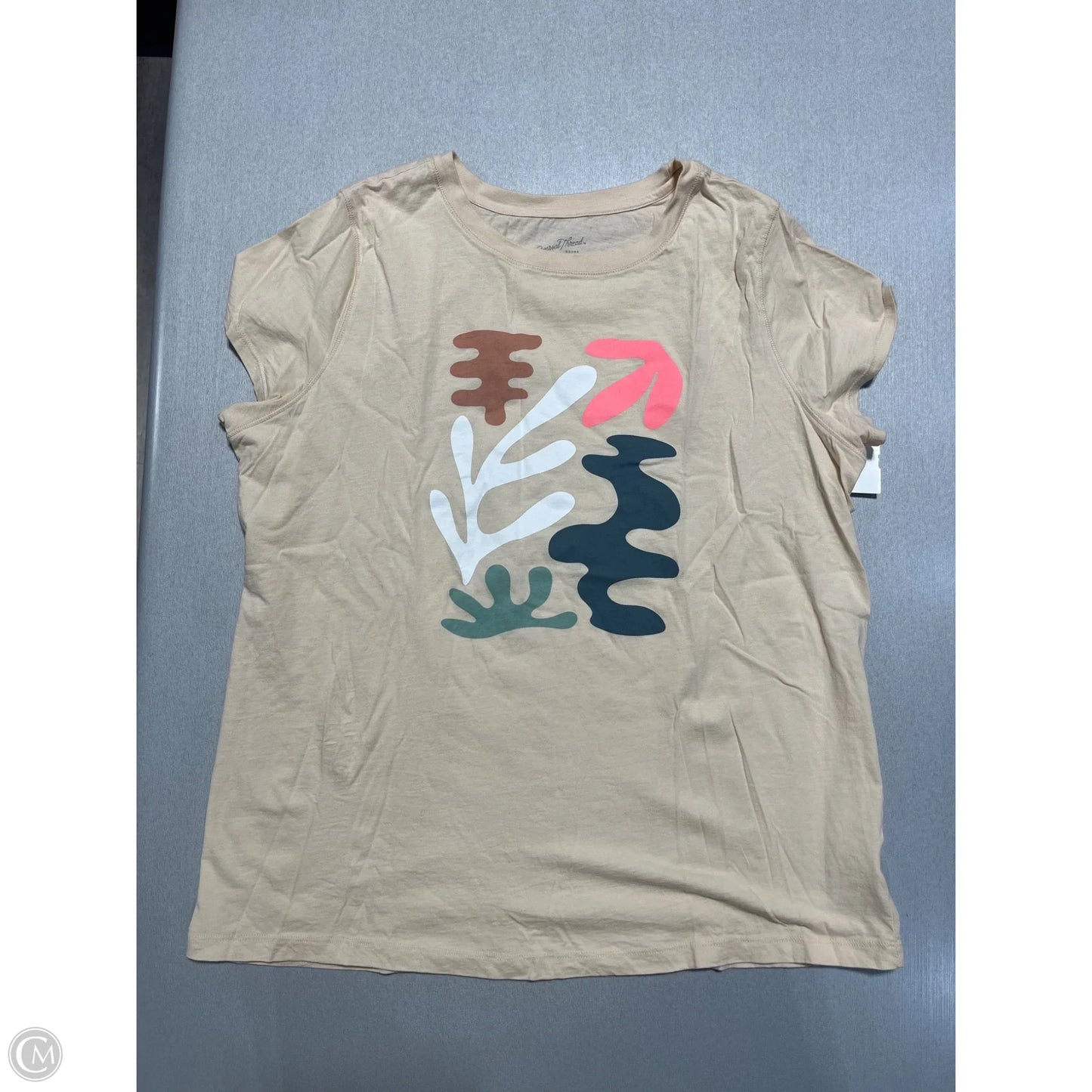 Top Short Sleeve By Universal Thread In Tan, Size: Xxl