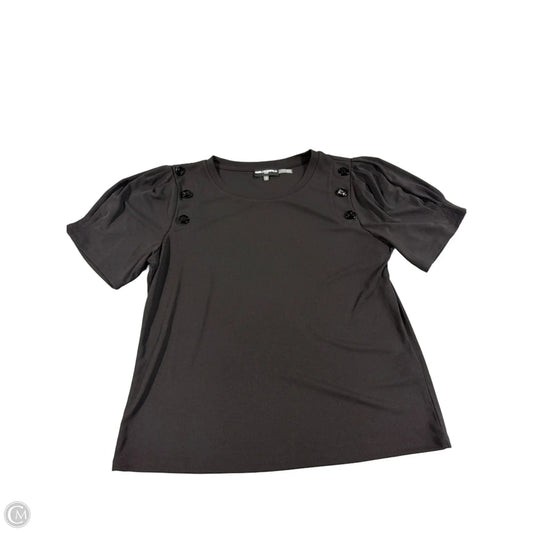 Top Short Sleeve Designer By Karl Lagerfeld In Black, Size: L