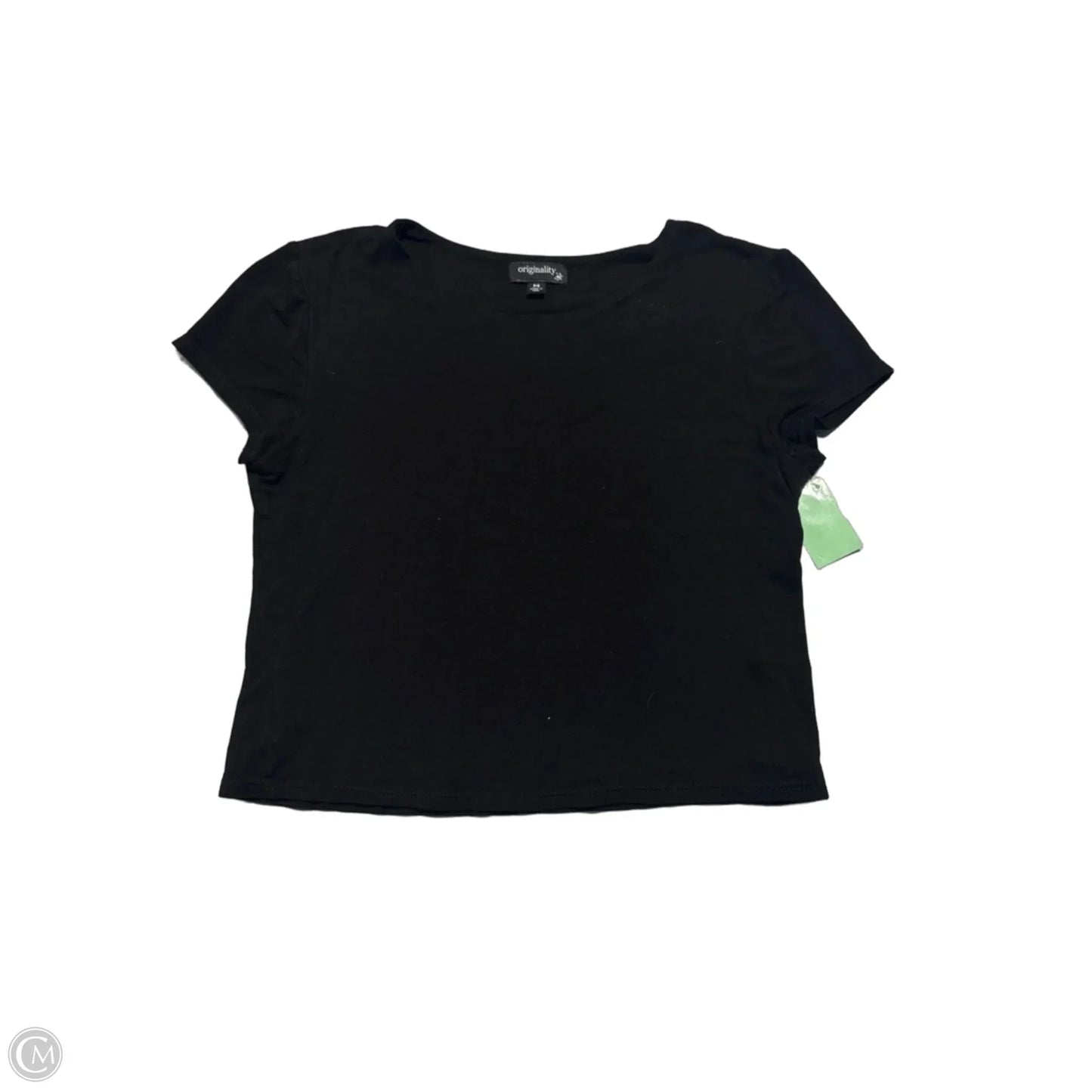 Top Short Sleeve Basic By Originality In Black, Size: M