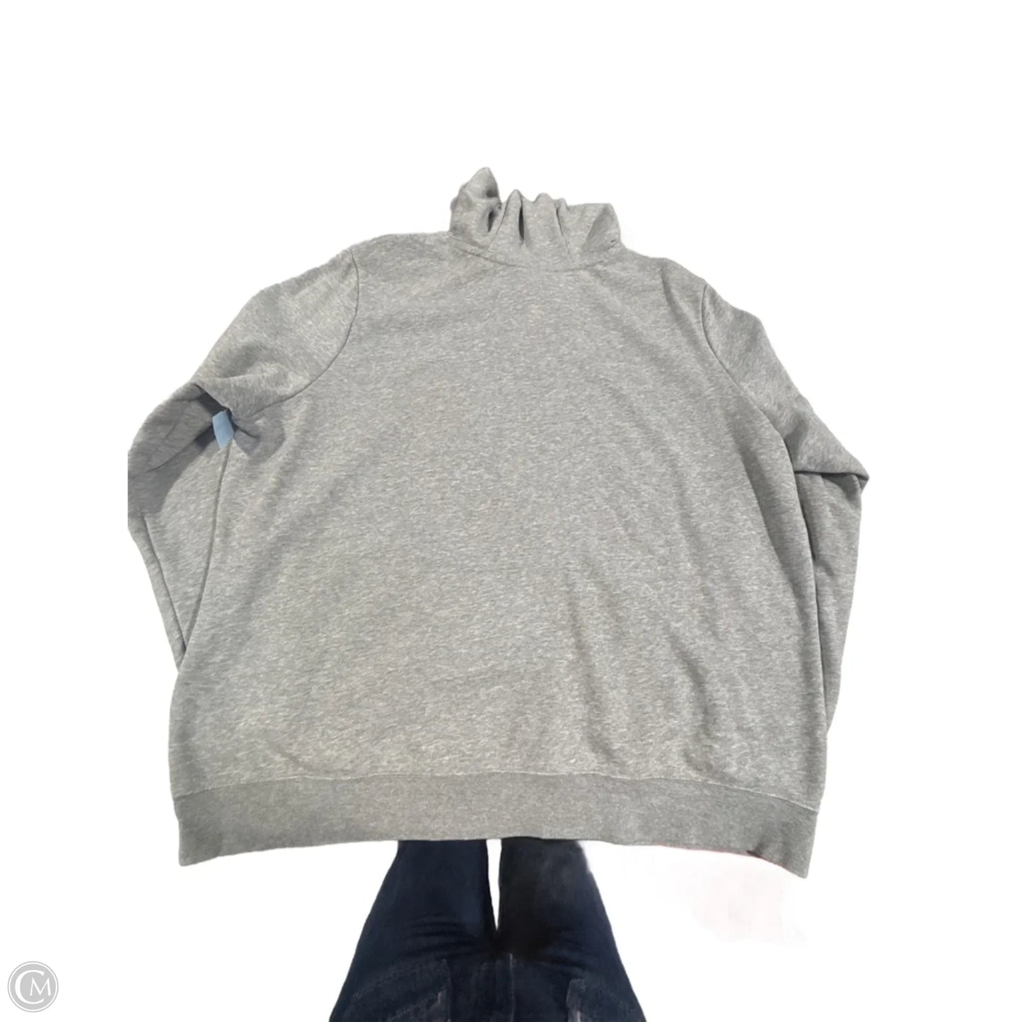 Sweatshirt Hoodie By Nike In Grey, Size: Xxl