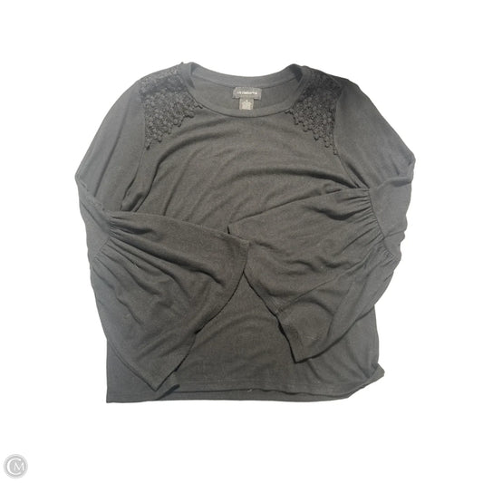 Top Long Sleeve By Liz Claiborne In Black, Size: M
