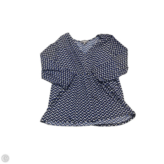 Top Long Sleeve By Daisy Fuentes In Black & Blue, Size: Xl