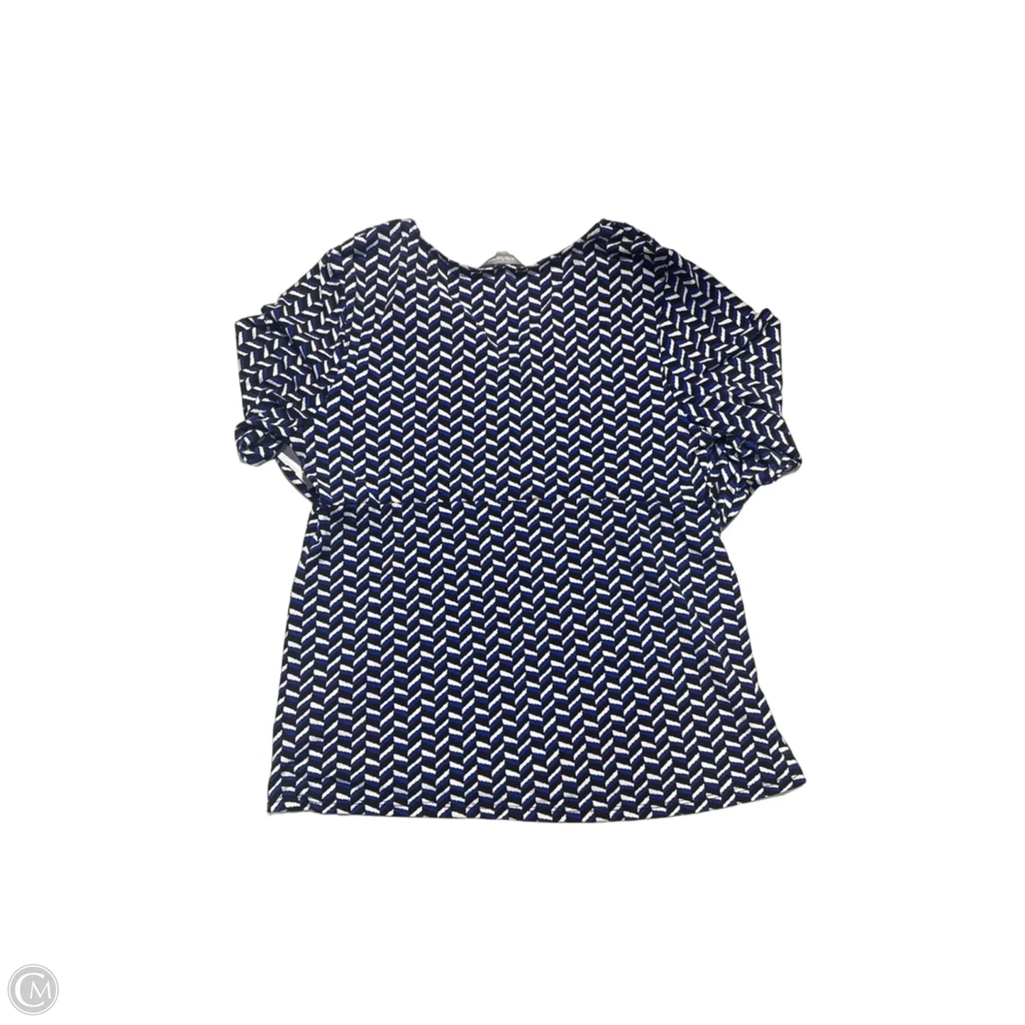 Top Long Sleeve By Daisy Fuentes In Black & Blue, Size: Xl