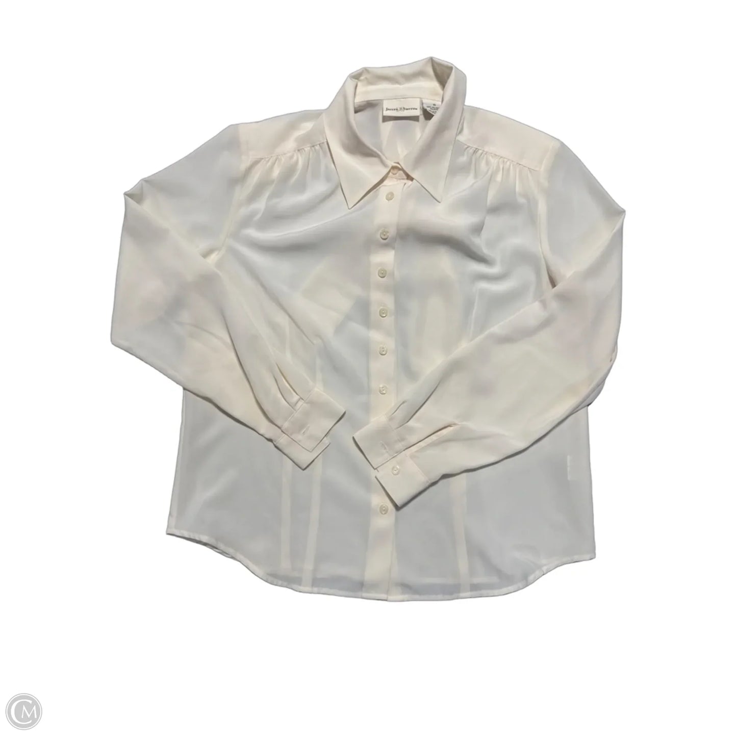 Top Long Sleeve By Jaclyn Smith In Cream, Size: M