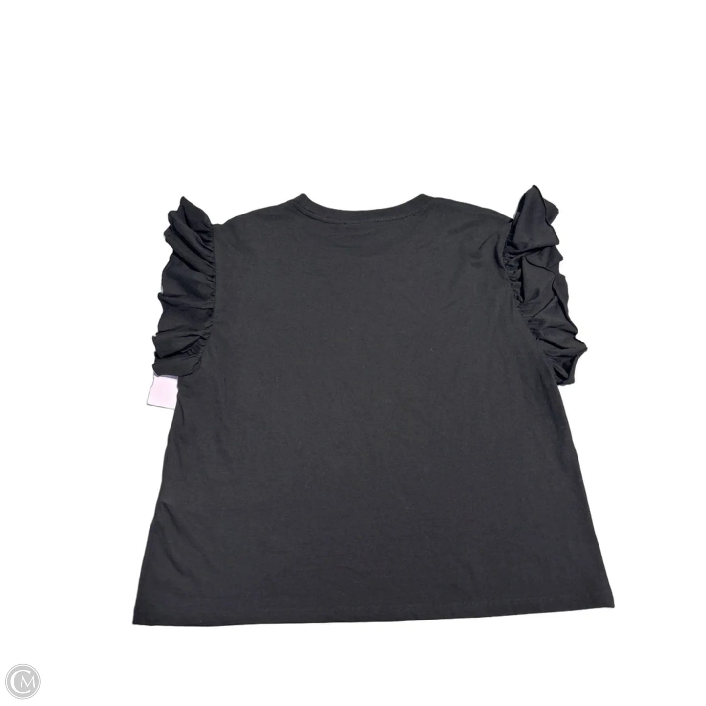 Top Short Sleeve By Zara In Black, Size: S