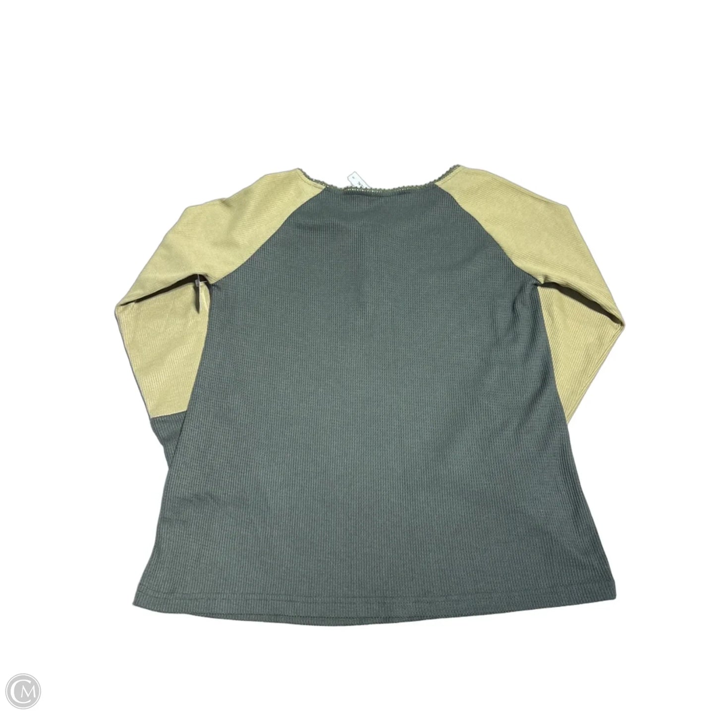 Top Long Sleeve By Cmc In Green, Size: S