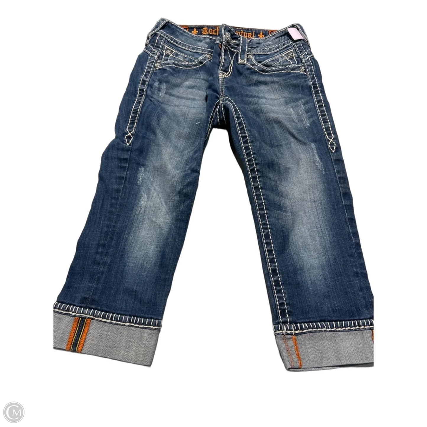 Capris By Rock Revival In Blue, Size: 2