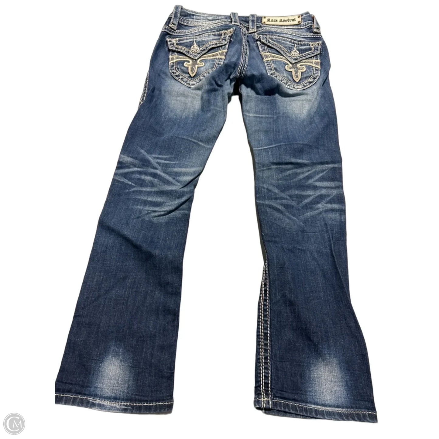 Jeans Boot Cut By Rock Revival In Beige, Size: 4