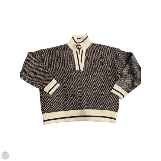 Sweater By Blu Pepper In Brown & White, Size: L
