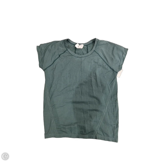 Athletic Top Short Sleeve By Athleta In Green & White, Size: Xl