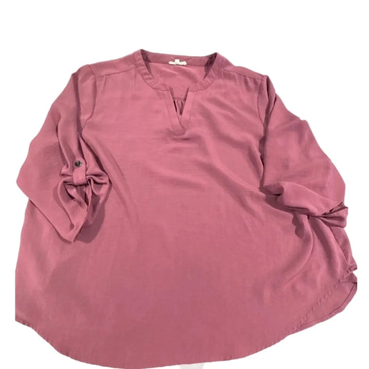 Top Long Sleeve By Maurices In Purple, Size: 2x