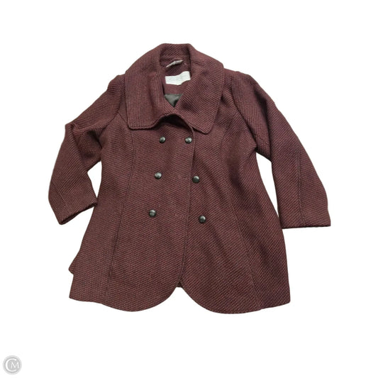 Coat Peacoat By Jessica Simpson In Red, Size: 1x