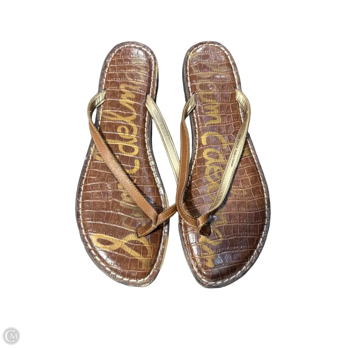 Sandals Flip Flops By Sam Edelman In Brown, Size: 10
