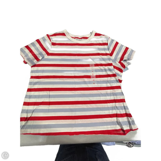 Top Short Sleeve By Old Navy In Blue Red & White, Size: Xl