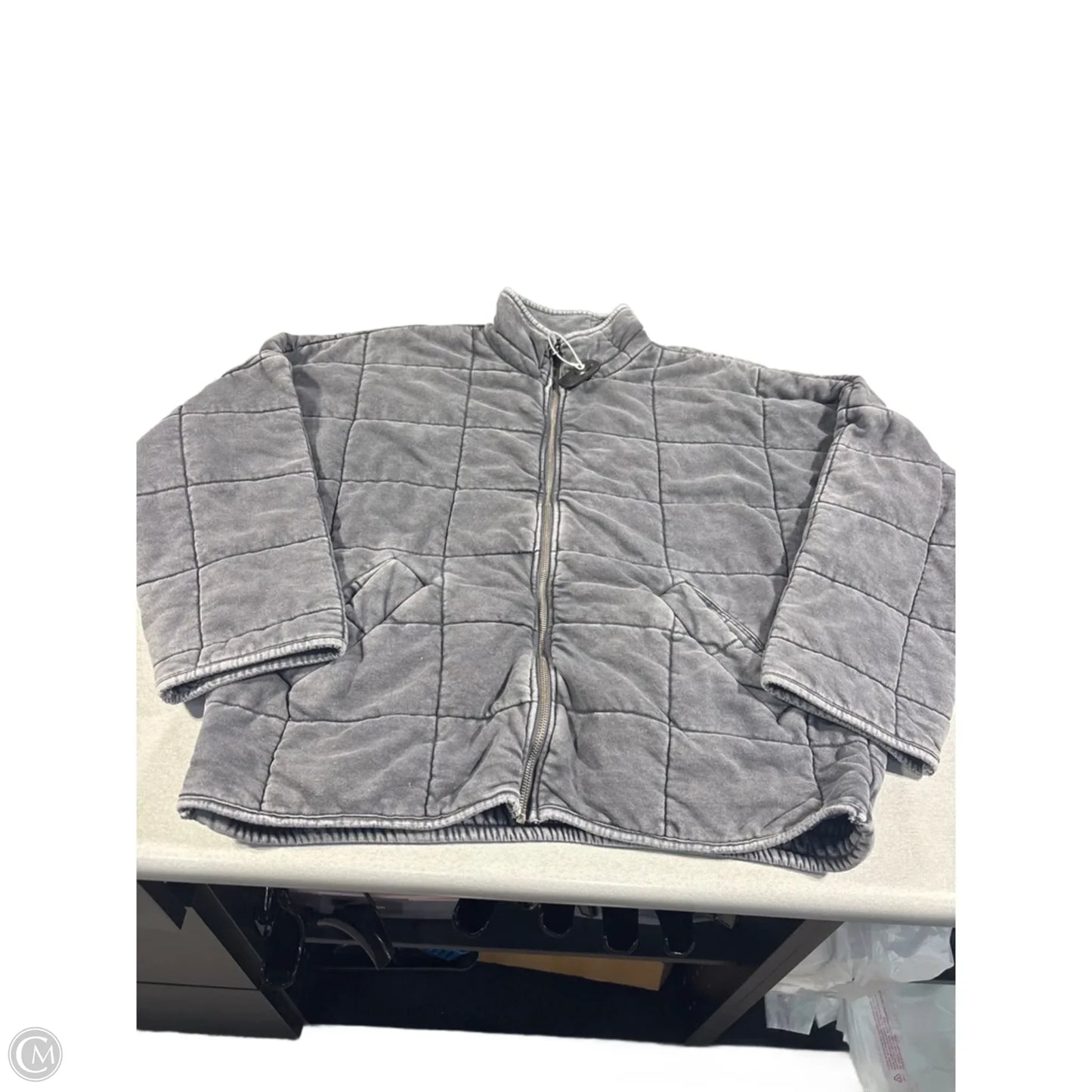 Jacket Puffer & Quilted By Forever 21 In Grey, Size: M