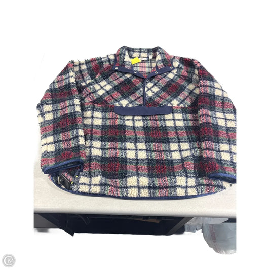 Jacket Fleece By Vineyard Vines In Plaid Pattern, Size: L