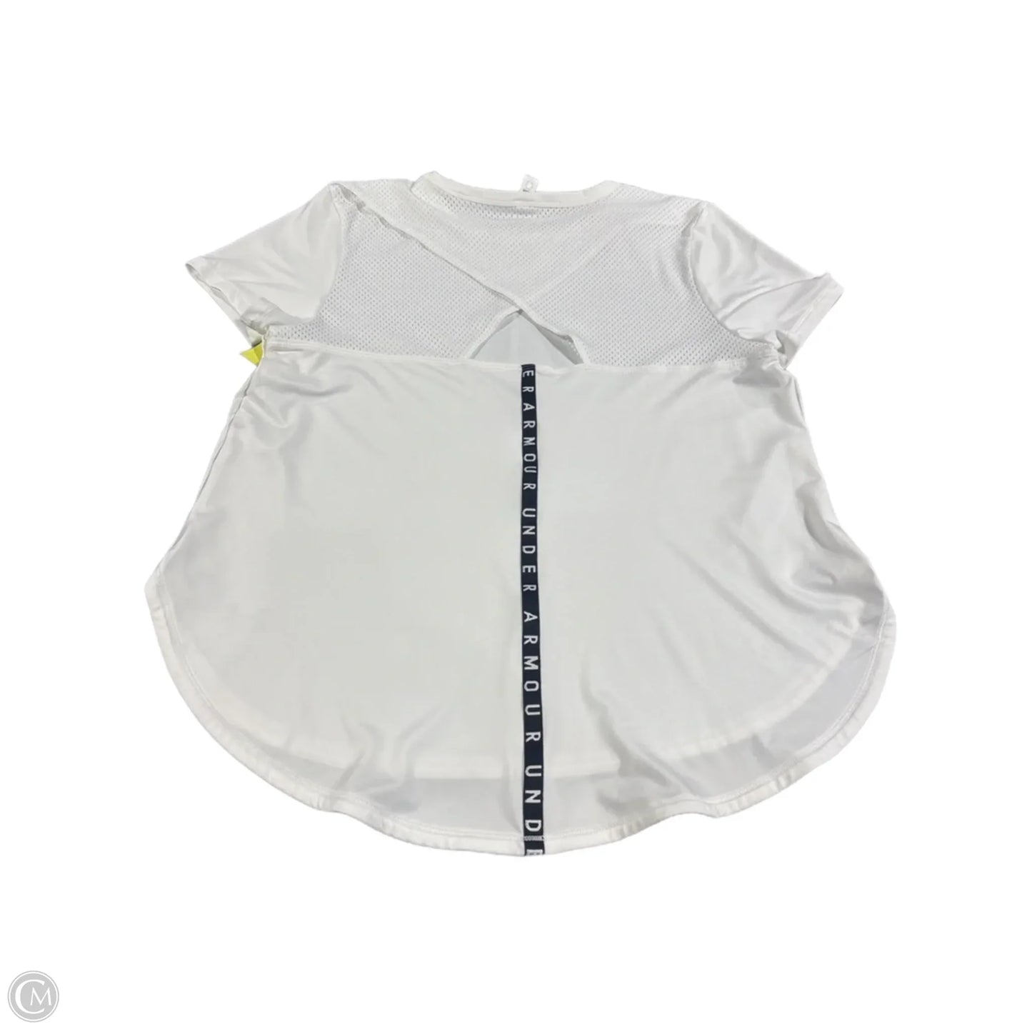 Athletic Top Short Sleeve By Under Armour In White, Size: M