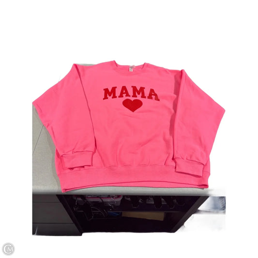 Top Long Sleeve By Cme In Pink, Size: Xl