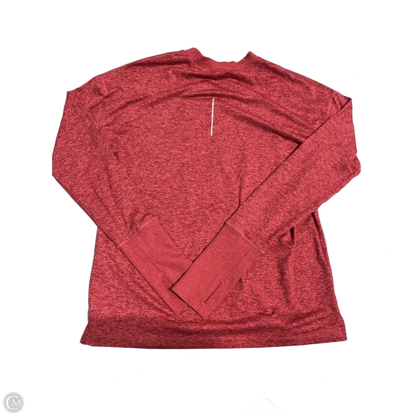 Athletic Top Long Sleeve Collar By Nike In Red, Size: S