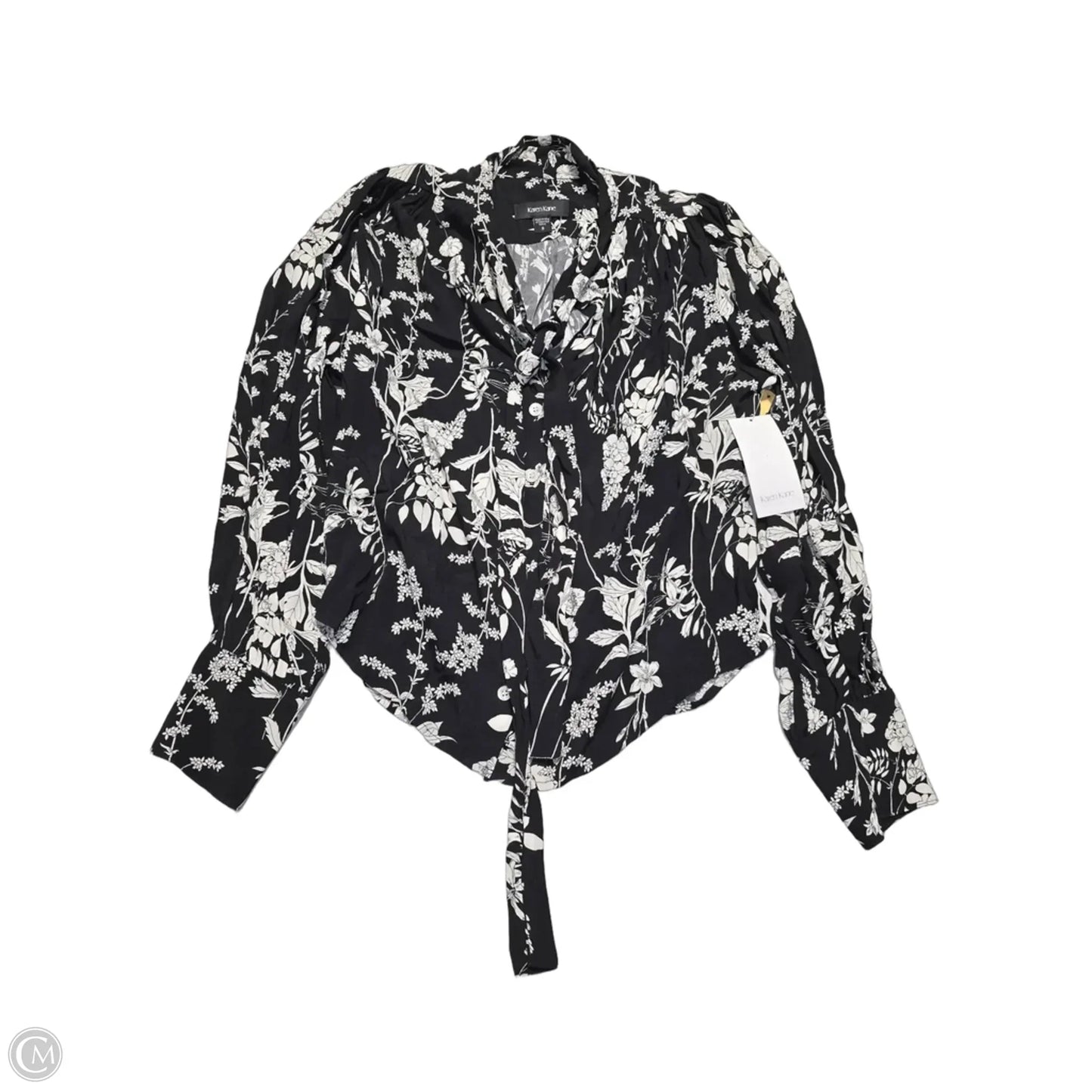 Top Long Sleeve By Karen Kane In Black, Size: S