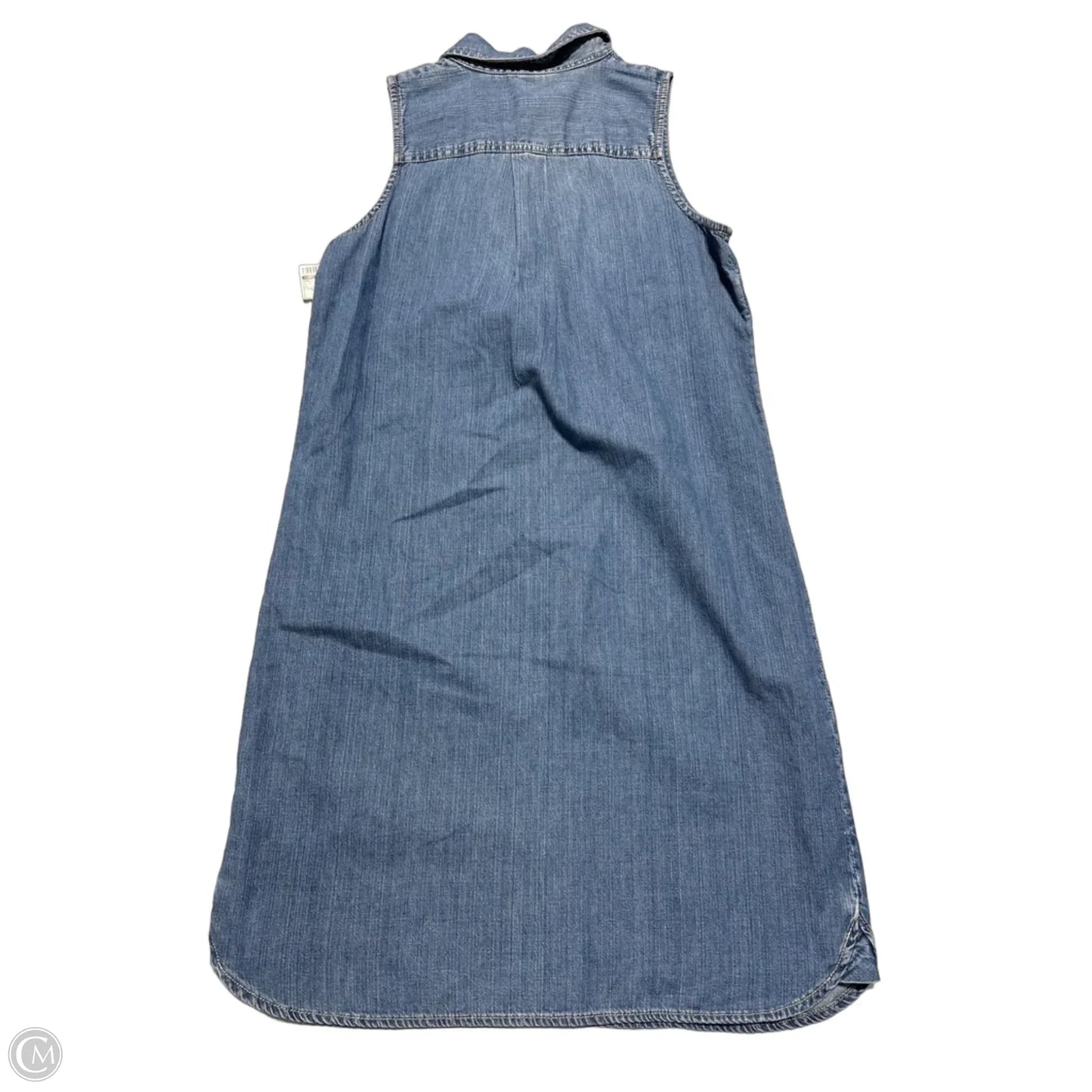 Dress Casual Midi By Chaps In Blue Denim, Size: S