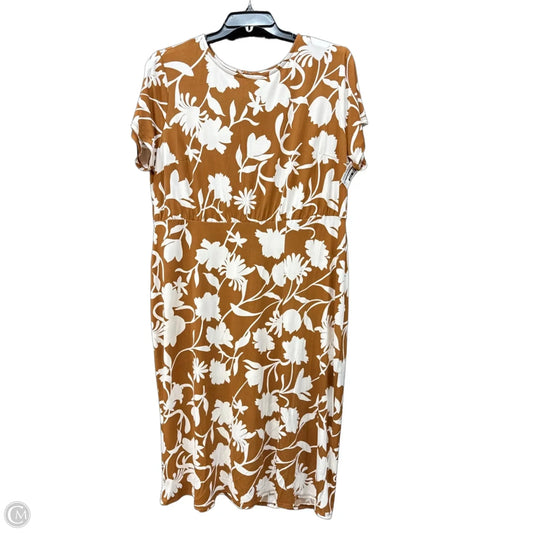 Dress Casual Maxi By Cato In Brown, Size: 1x